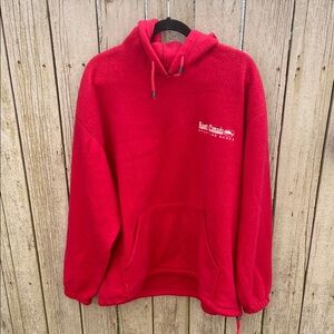 Vintage Roots Canada Vibrant Red Hooded Polyester Sweater